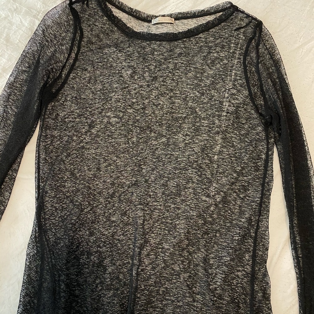 Black sheer top